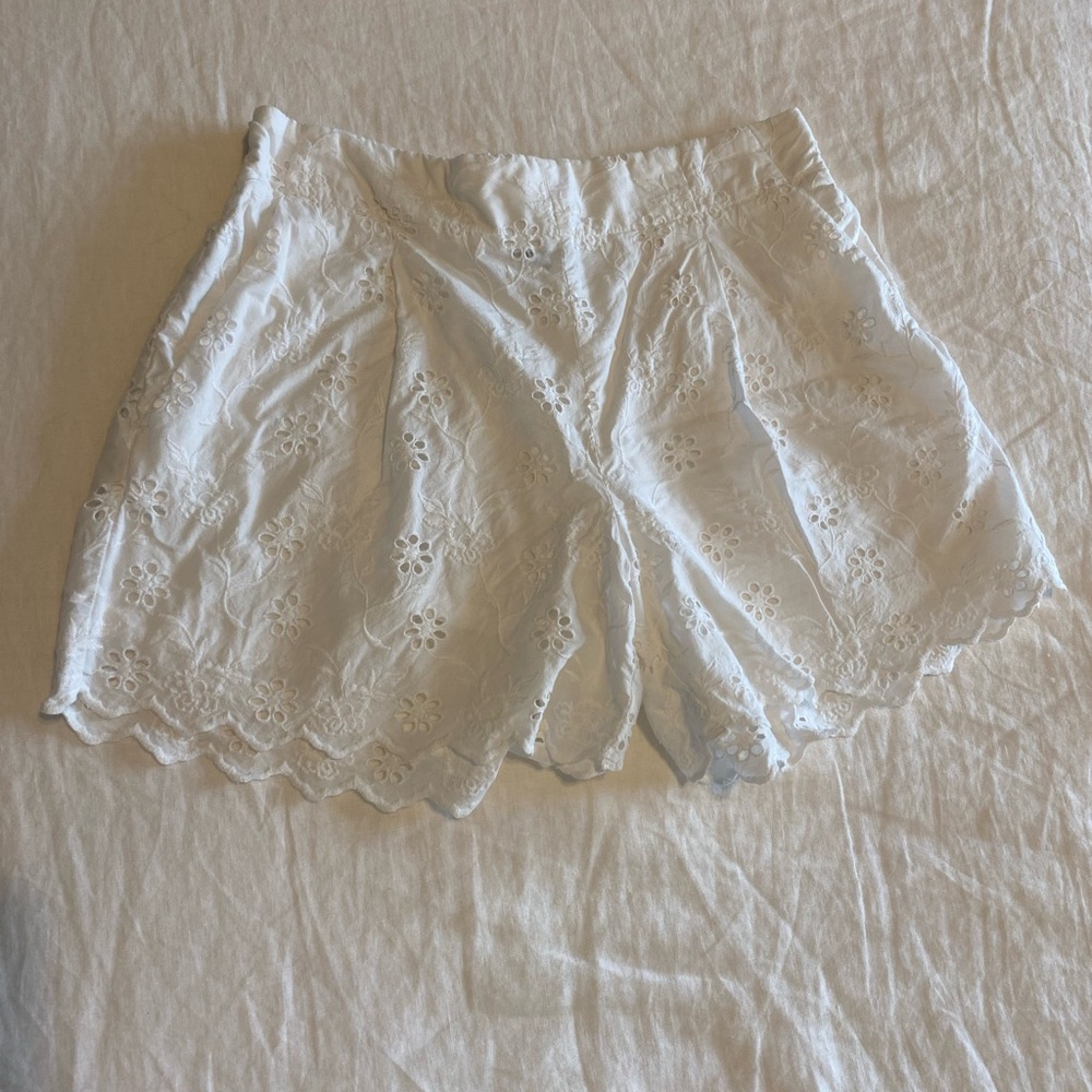Loft White Eyelet Shorts